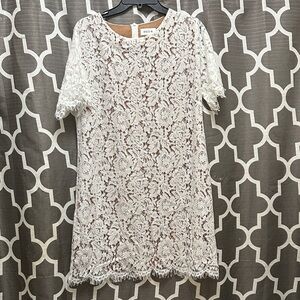 Impressions White Lace Midi Dress
